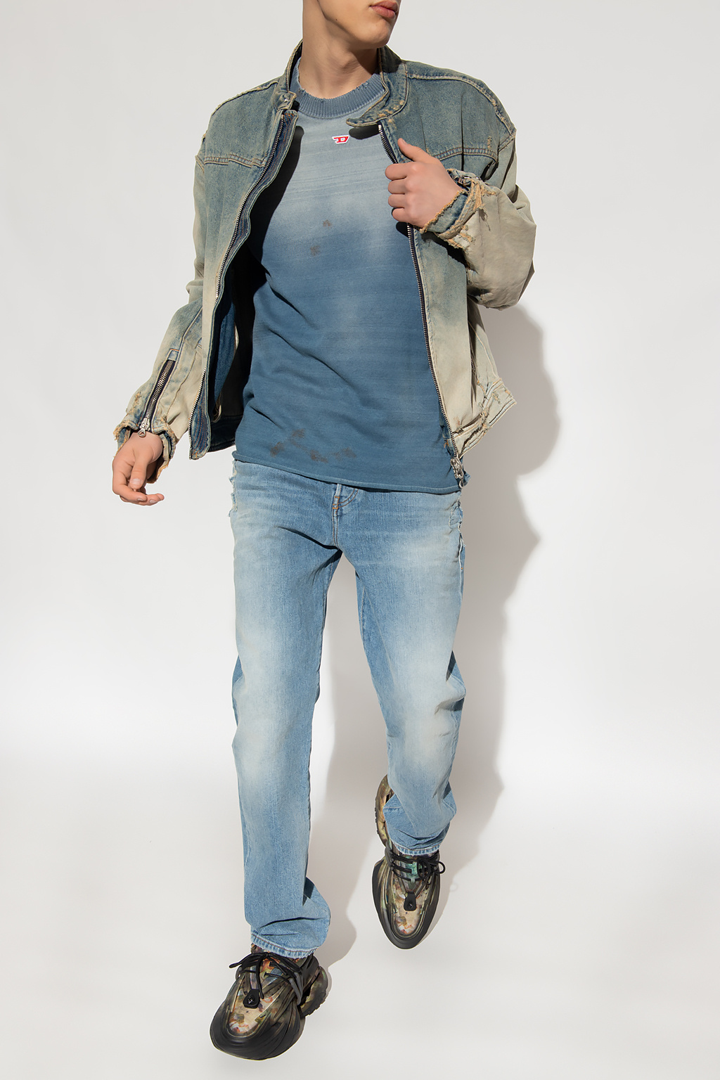 Blue 'D-RECTOR' denim jacket with vintage effect Diesel - Vitkac HK